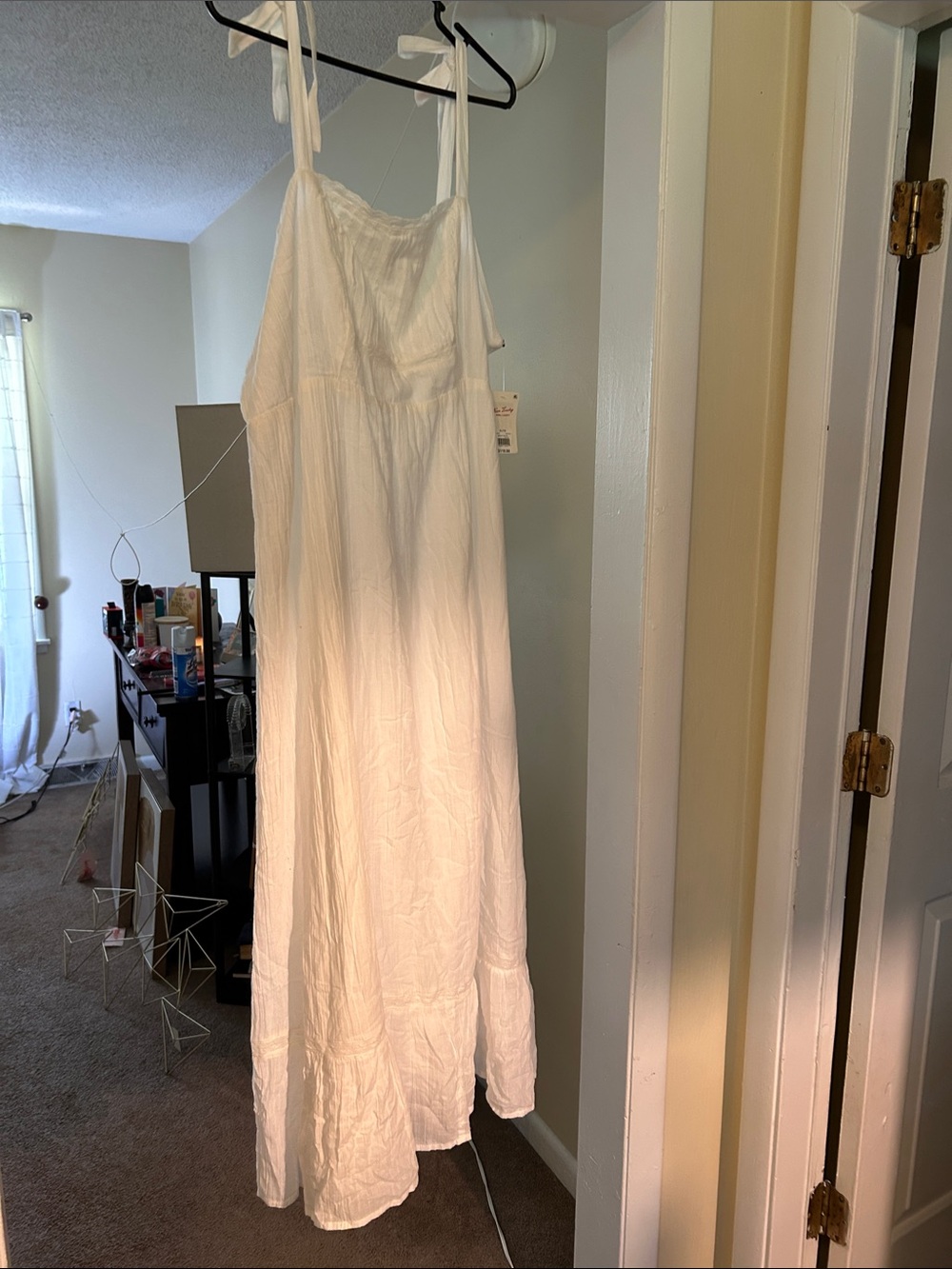 Lucky Brand White Spaghetti-Strap Maxi Dress